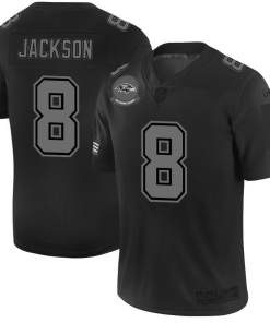 Baltimore Ravens #8 Lamar Jackson Nike Black 2019 Salute To Service Limited Stitched NFL Jersey