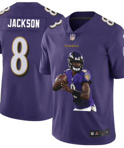 Baltimore Ravens #8 Lamar Jackson Nike Player Signature Moves Vapor Limited NFL Jersey Purple