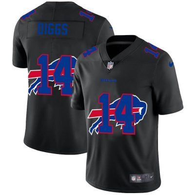 Buffalo Bills #14 Stefon Diggs Team Logo Dual Overlap Limited NFL Jersey Black