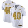 Buffalo Bills #40 Von Miller Flocked Leopard Print Vapor Limited NFL Jersey White