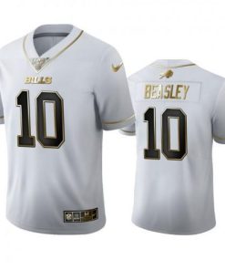 Buffalo Buffalo Bills #10 Cole Beasley White Golden Edition Vapor Limited NFL 100 Jersey