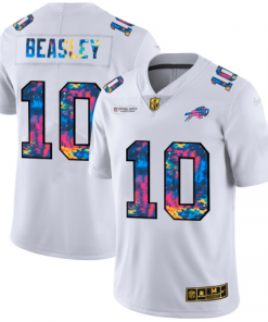 Buffalo Buffalo Bills #10 Cole Beasley White Multi-Color 2020 NFL Crucial Catch Limited NFL Jersey