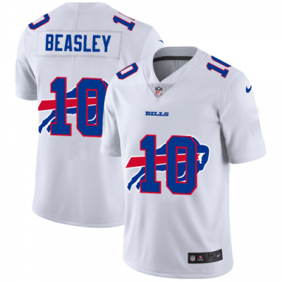 Buffalo Buffalo Bills #10 Cole Beasley White Team Logo Dual Overlap Limited NFL Jersey
