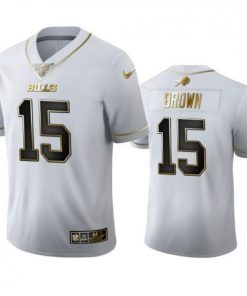 Buffalo Buffalo Bills #15 John Brown White Golden Edition Vapor Limited NFL 100 Jersey