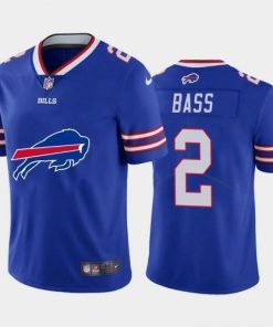 Buffalo Buffalo Bills #2 Tyler Bass Royal Blue Big Team Logo Vapor Limited NFL Jersey