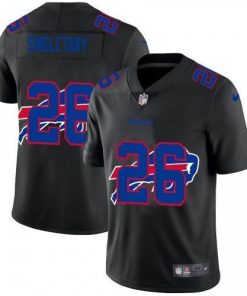 Buffalo Buffalo Bills #26 Devin Singletary Team Logo Dual Overlap Limited NFL Jersey Black