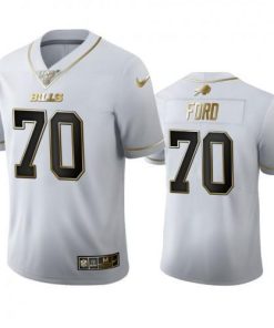 Buffalo Buffalo Bills #70 Cody Ford White Golden Edition Vapor Limited NFL 100 Jersey