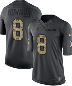 Buffalo Buffalo Bills #8 O. J. Howard Black Stitched NFL Limited 2016 Salute to Service Jersey