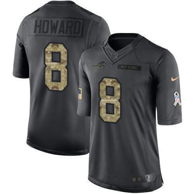 Buffalo Buffalo Bills #8 O. J. Howard Black Stitched NFL Limited 2016 Salute to Service Jersey