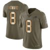 Buffalo Buffalo Bills #8 O. J. Howard Olive/Gold Stitched NFL Limited 2017 Salute To Service Jersey