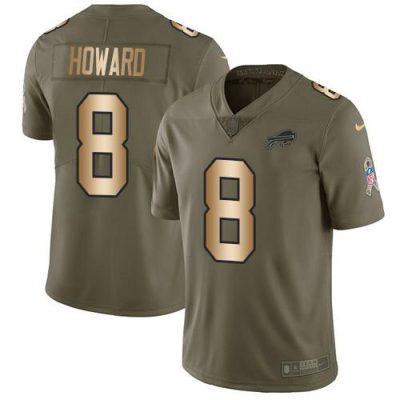 Buffalo Buffalo Bills #8 O. J. Howard Olive/Gold Stitched NFL Limited 2017 Salute To Service Jersey