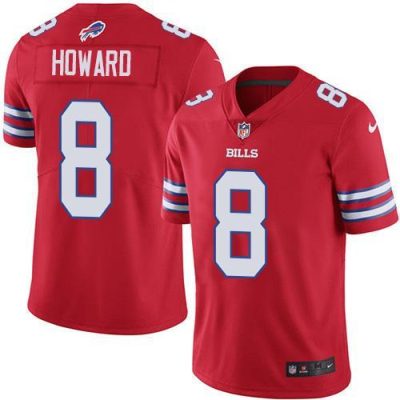 Buffalo Buffalo Bills #8 O. J. Howard Red Stitched NFL Limited Rush Jersey