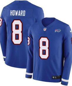 Buffalo Buffalo Bills #8 O. J. Howard Royal Blue Team Color Stitched NFL Limited Therma Long Sleeve Jersey