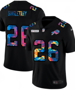 Buffalo Buffalo Bills?#26 Devin Singletary Multi-Color Black 2020 NFL Crucial Catch Vapor Untouchable Limited Jersey