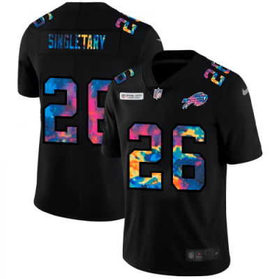 Buffalo Buffalo Bills?#26 Devin Singletary Multi-Color Black 2020 NFL Crucial Catch Vapor Untouchable Limited Jersey