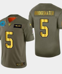 Carolina Panthers #5 Teddy Bridgewater Nike Olive Gold 2019 Salute to Service Limited  Jersey