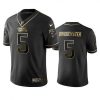 Carolina Panthers #5 Teddy Bridgewater Stitched NFL Vapor Untouchable Limited Black Golden Jersey