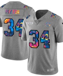 Chicago Bears #34 Walter Payton Nike Multi-Color 2020 NFL Crucial Catch NFL Jersey Greyheather