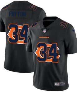 Chicago Bears #34 Walter Payton Nike Team Logo Dual Overlap Limited NFL Jersey Black