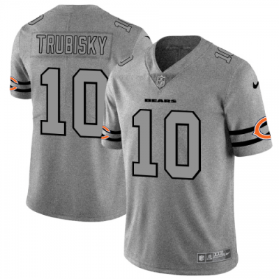 Chicago Chicago Bears #10 Mitchell Trubisky Nike Gray Gridiron II Vapor Untouchable Limited NFL Jersey