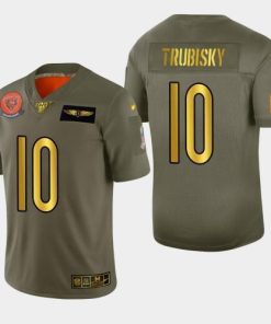 Chicago Chicago Bears #10 Mitchell Trubisky Nike Olive Gold 2019 Salute to Service Limited NFL 100 Jersey