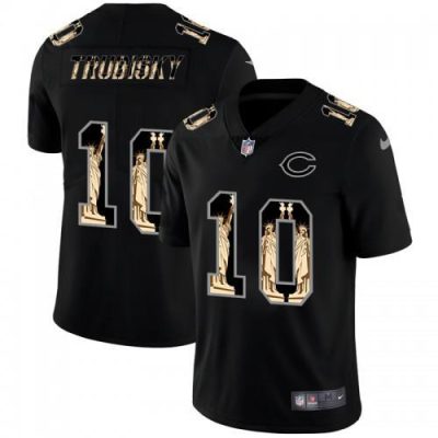 Chicago Chicago Bears #10 Mitchell Trubisky Carbon Black Vapor Statue Of Liberty Limited NFL Jersey