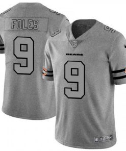 Chicago Chicago Bears #9 Nick Foles Nike Gray Gridiron II Vapor Untouchable Limited NFL Jersey