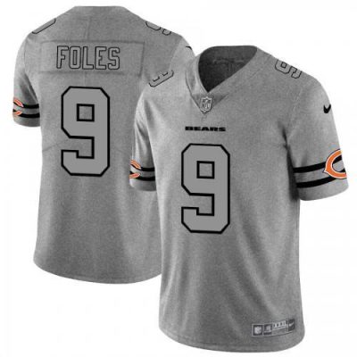 Chicago Chicago Bears #9 Nick Foles Nike Gray Gridiron II Vapor Untouchable Limited NFL Jersey
