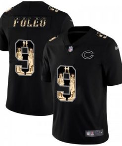 Chicago Chicago Bears #9 Nick Foles Carbon Black Vapor Statue Of Liberty Limited NFL Jersey