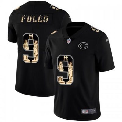 Chicago Chicago Bears #9 Nick Foles Carbon Black Vapor Statue Of Liberty Limited NFL Jersey