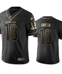 Cincinnati Bengals #18 A.J. Green Stitched NFL Vapor Untouchable Limited Black Golden Jersey