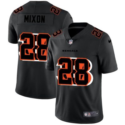 Cincinnati Bengals #28 Joe Mixon Nike Team Logo Dual Overlap Limited NFL Jersey Black