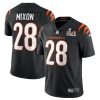 Cincinnati Bengals #28 Joe Mixon Black Super Bowl LVI Patch Nike Vapor Limited Jersey