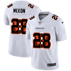 Cincinnati Bengals #28 Joe Mixon White Nike Team Logo Dual Overlap Limited NFL Jersey