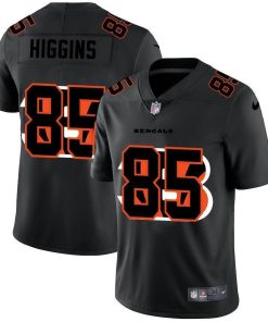 Cincinnati Bengals #85 Tee Higgins Nike Team Logo Dual Overlap Limited NFL Jersey Black