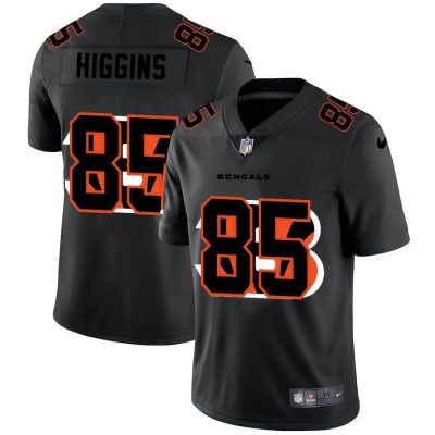 Cincinnati Bengals #85 Tee Higgins Nike Team Logo Dual Overlap Limited NFL Jersey Black