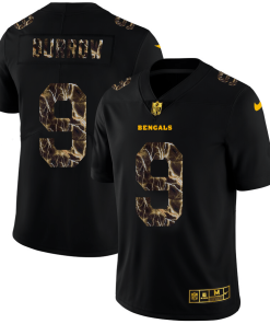 Cincinnati Bengals #9 Joe Burrow Black Nike Flocked Lightning Vapor Limited NFL Jersey
