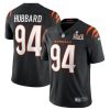 Cincinnati Bengals #94 Sam Hubbard Black Super Bowl LVI Patch Nike Vapor Limited Jersey