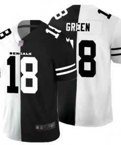 Cincinnati Cincinnati Bengals #18 A.J. Green Black V White Peace Split Nike Vapor Untouchable Limited NFL Jersey