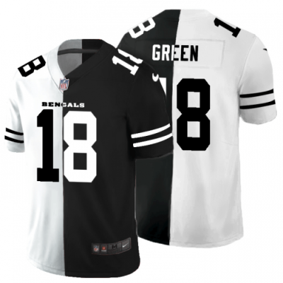 Cincinnati Cincinnati Bengals #18 A.J. Green Black V White Peace Split Nike Vapor Untouchable Limited NFL Jersey