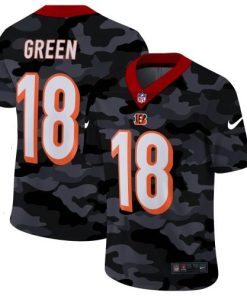 Cincinnati Cincinnati Bengals #18 A.J. Green Nike 2020 Black CAMO Vapor Untouchable Limited Stitched NFL Jersey
