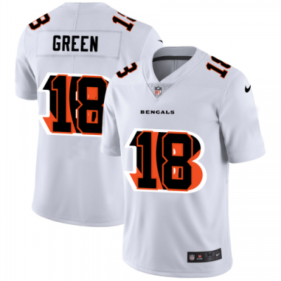 Cincinnati Cincinnati Bengals #18 A.J. Green White Nike Team Logo Dual Overlap Limited NFL Jersey