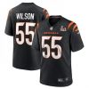 Cincinnati Cincinnati Bengals #55 Logan Wilson Black Super Bowl LVI Patch Nike Game Jersey