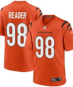 Cincinnati Cincinnati Bengals #98 D.J. Reader Orange Nike Alternate Game Jersey