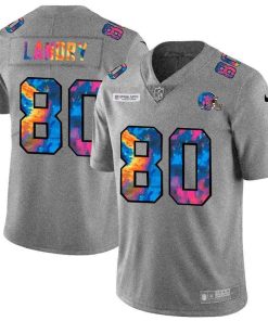 Cleveland Browns #80 Jarvis Landry Nike Multi-Color 2020 NFL Crucial Catch NFL Jersey Greyheather