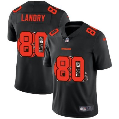 Cleveland Browns #80 Jarvis Landry Nike Team Logo Dual Overlap Limited NFL Jersey Black