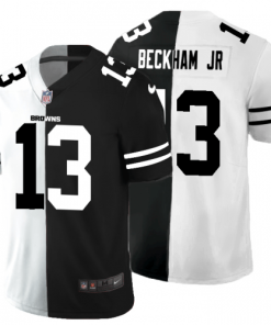 Cleveland Cleveland Browns #13 Odell Beckham Jr. Black V White Peace Split Nike Vapor Untouchable Limited NFL Jersey