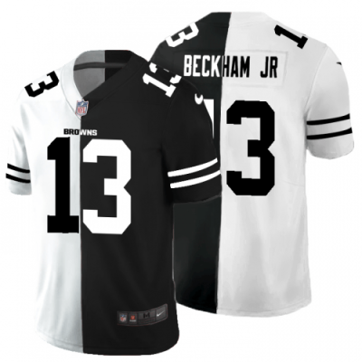Cleveland Cleveland Browns #13 Odell Beckham Jr. Black V White Peace Split Nike Vapor Untouchable Limited NFL Jersey