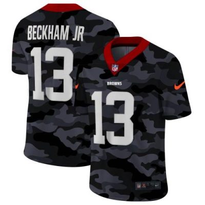 Cleveland Cleveland Browns #13 Odell Beckham Jr. Nike 2020 Black CAMO Vapor Untouchable Limited Stitched NFL Jersey