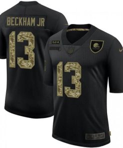 Cleveland Cleveland Browns #13 Odell Beckham Jr. Nike 2020 Salute To Service Camo Limited NFL Jersey Black